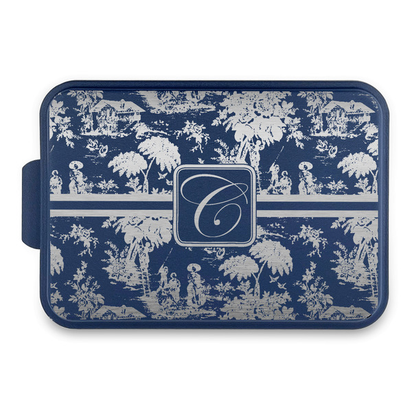 Custom Toile Aluminum Baking Pan with Navy Lid (Personalized)