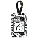 Toile Metal Luggage Tag w/ Initial