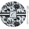 Toile Glass Appetizer / Dessert Plate 8" (Personalized)