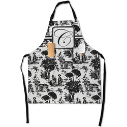 Toile Apron With Pockets w/ Initial