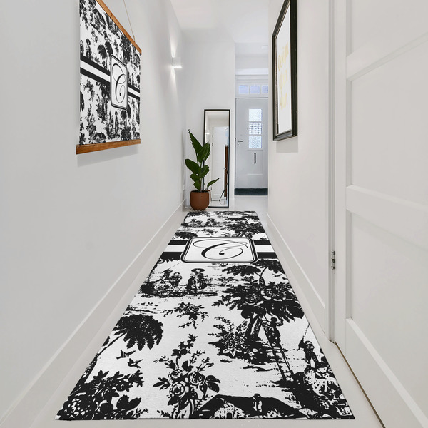 Toile Area Rug Sizes - In Context (vertical)