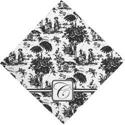 Toile Dog Bandana Scarf w/ Initial