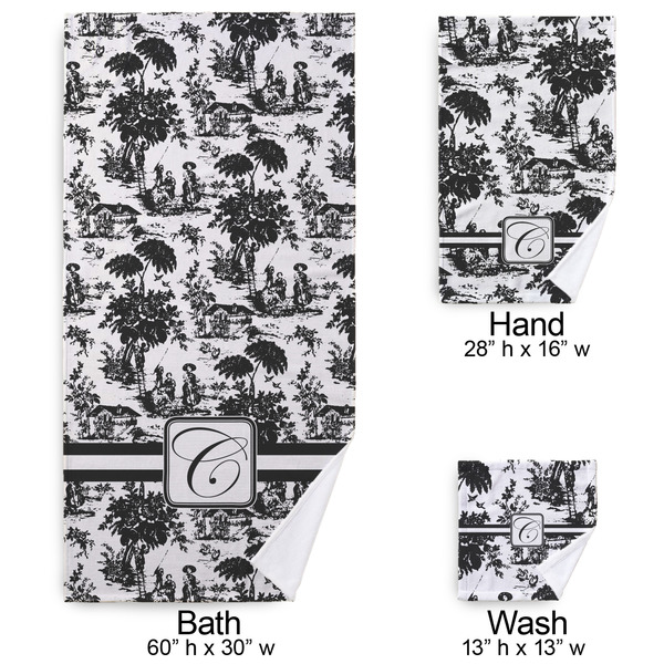 Toile Bath Towel Sets - 3-piece - Approval