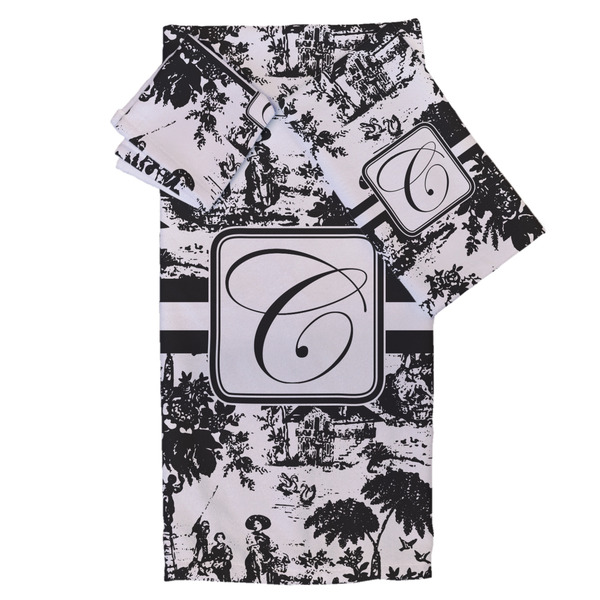 Custom Toile Bath Towel Set - 3 Pcs (Personalized)