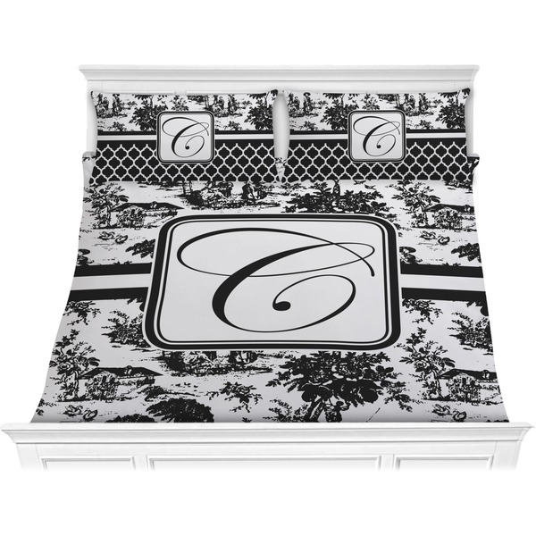 Custom Toile Comforter Set - King (Personalized)