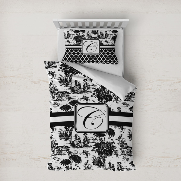 Custom Toile Duvet Cover Set - Twin XL (Personalized)