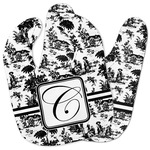 Toile Baby Bib w/ Initial