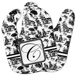 Toile Baby Bib w/ Initial
