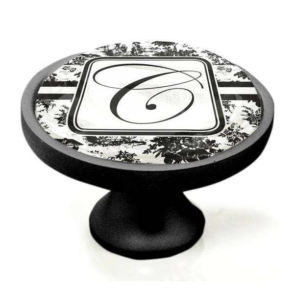 Toile Black Custom Cabinet Knob (Side)