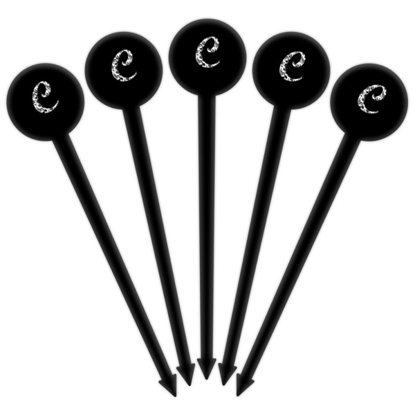 Toile Black Plastic 6" Food Pick - Round - Fan View