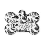 Toile Bone Shaped Dog ID Tag - Small (Personalized)