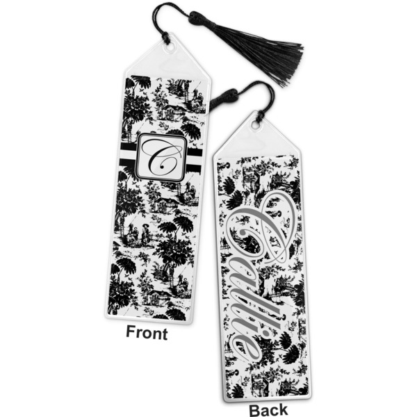 Toile Bookmark with tassel - Front and Back
