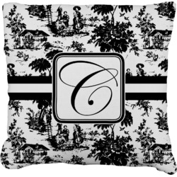 Toile Faux-Linen Throw Pillow 18" (Personalized)