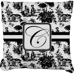 Toile Faux-Linen Throw Pillow 26" (Personalized)