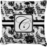 Toile Faux-Linen Throw Pillow (Personalized)