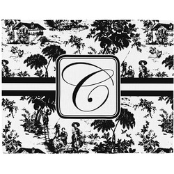 Toile Woven Fabric Placemat - Twill w/ Initial
