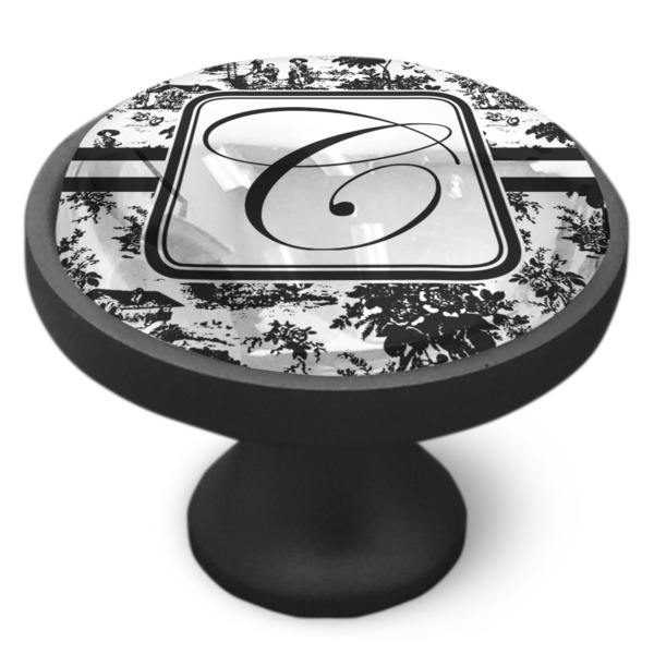Toile Cabinet Knob - Black - Side