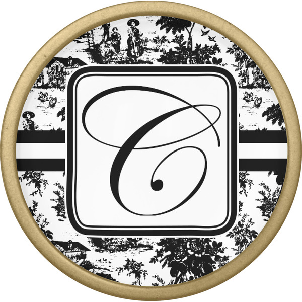 Toile Cabinet Knob - Gold - Front