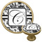 Toile Cabinet Knob - Gold (Personalized)