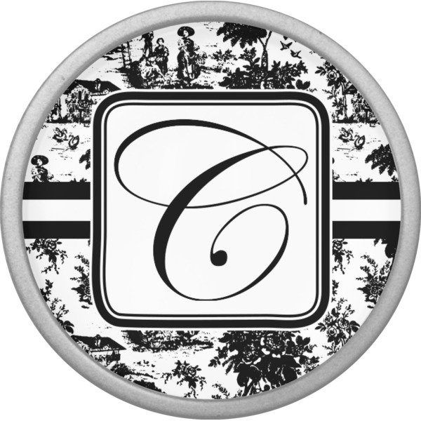 Toile Cabinet Knob - Nickel - Front