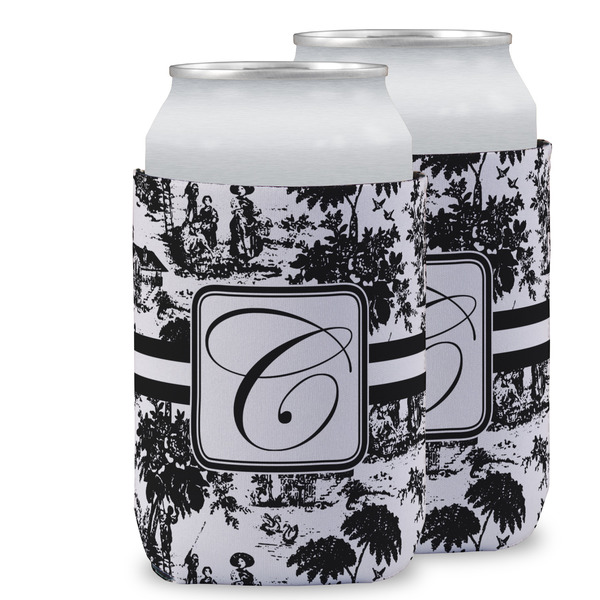 Custom Toile Can Cooler (12 oz) w/ Initial