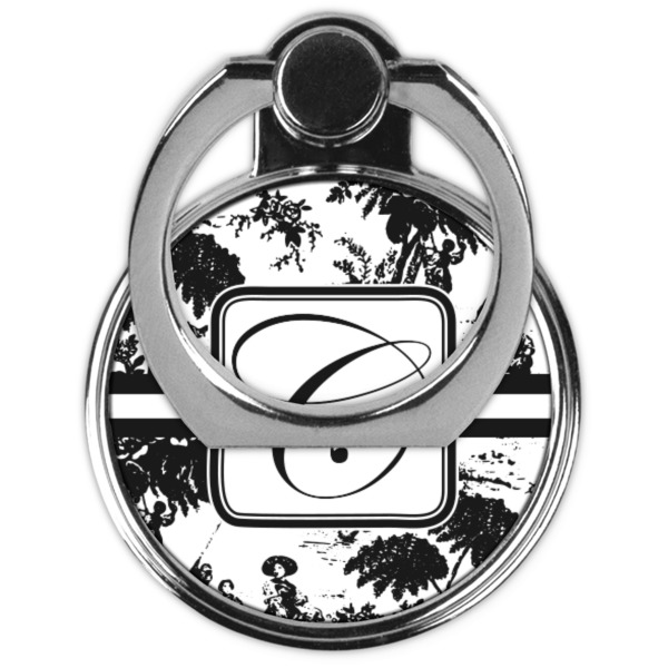 Toile Cell Phone Ring Stand & Holder - Front (Collapsed)