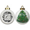Toile Ceramic Christmas Ornament - X-Mas Tree (APPROVAL)