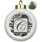 Toile Ceramic Christmas Ornament - Xmas Tree (Front View)
