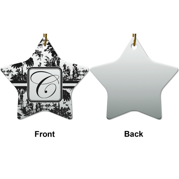 Toile Ceramic Flat Ornament - Star Front & Back (APPROVAL)
