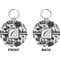 Toile Circle Keychain (Front + Back)