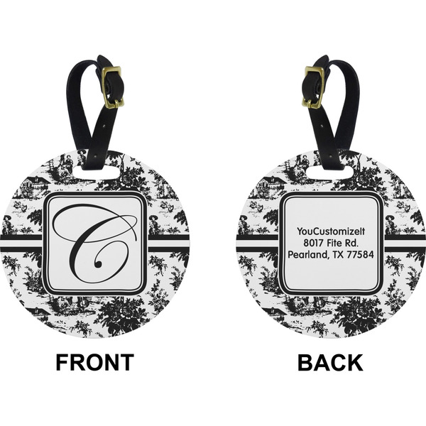Toile Circle Luggage Tag (Front + Back)