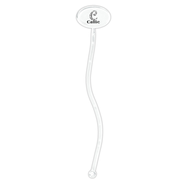 Toile Clear Plastic 7" Stir Stick - Oval - Single Stick