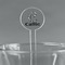 Toile 5.5" Round Plastic Stir Sticks - Clear (Personalized)