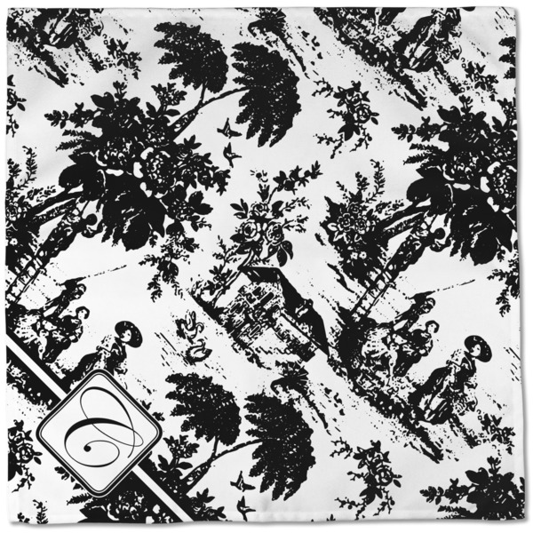Toile Cloth Napkins - Personalized Dinner (Full Open)