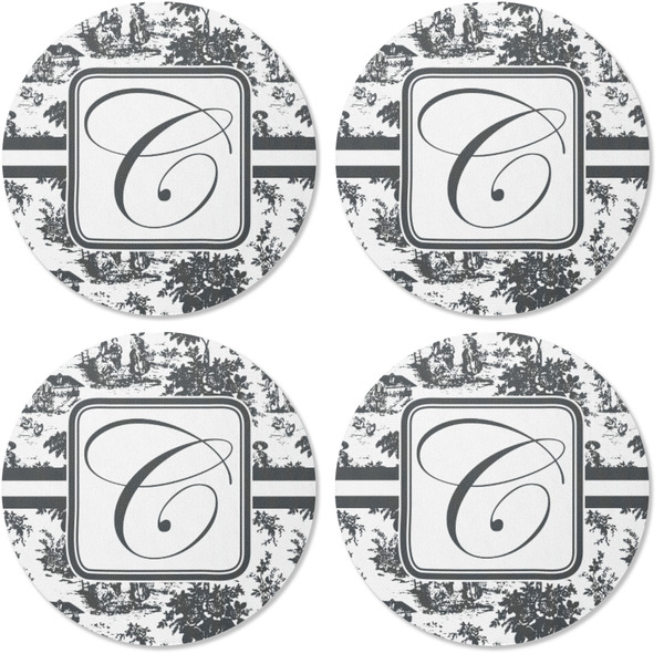 Toile Coaster Round Rubber Back - Apvl