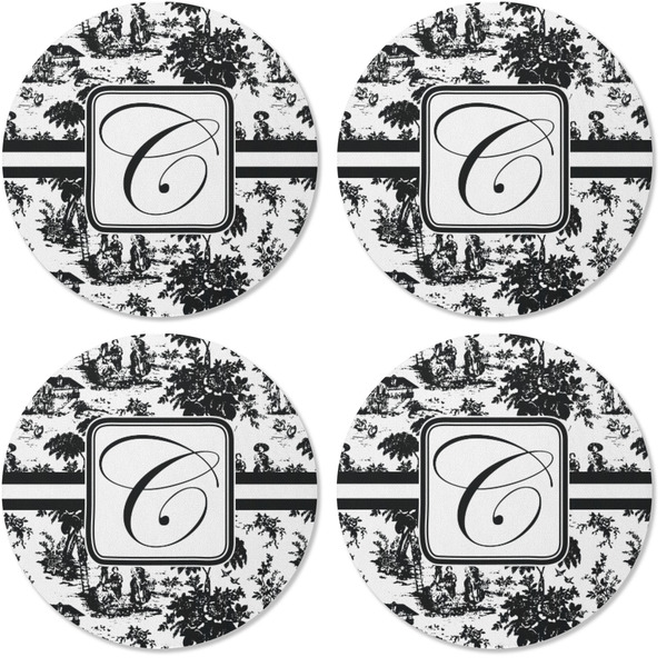 Toile Coaster Round Rubber Back - Apvl