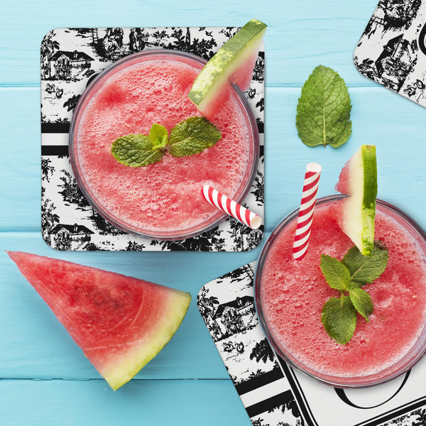 Toile Coaster Set - LIFESTYLE