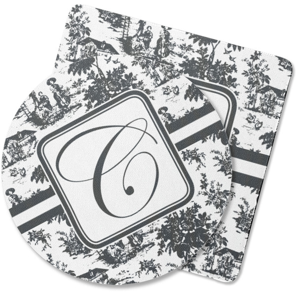 Custom Toile Rubber Backed Coaster (Personalized)