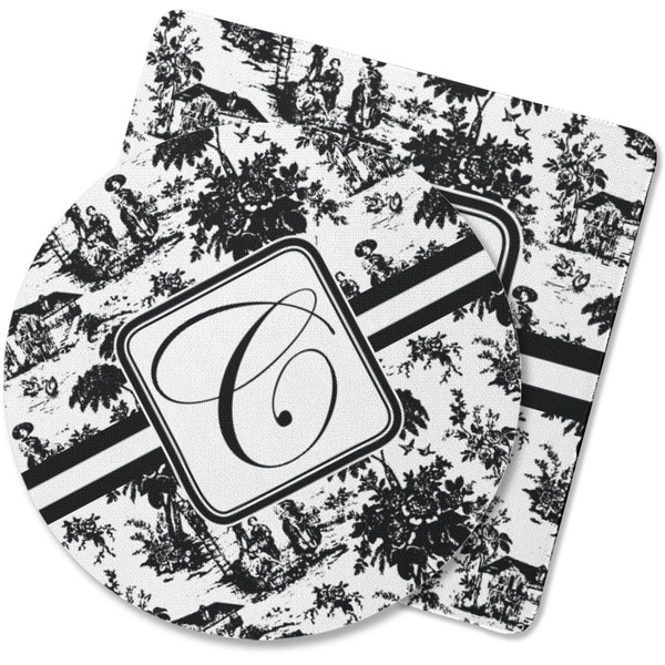 Custom Toile Rubber Backed Coaster (Personalized)