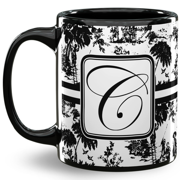 Custom Toile 11 Oz Coffee Mug - Black (Personalized)