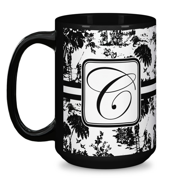 Toile Coffee Mug - 15 oz - Black