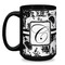 Toile Coffee Mug - 15 oz - Black