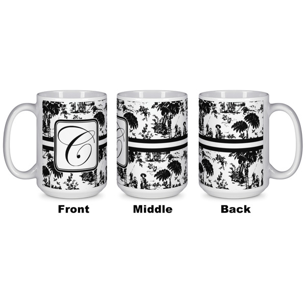 Toile Coffee Mug - 15 oz - White APPROVAL