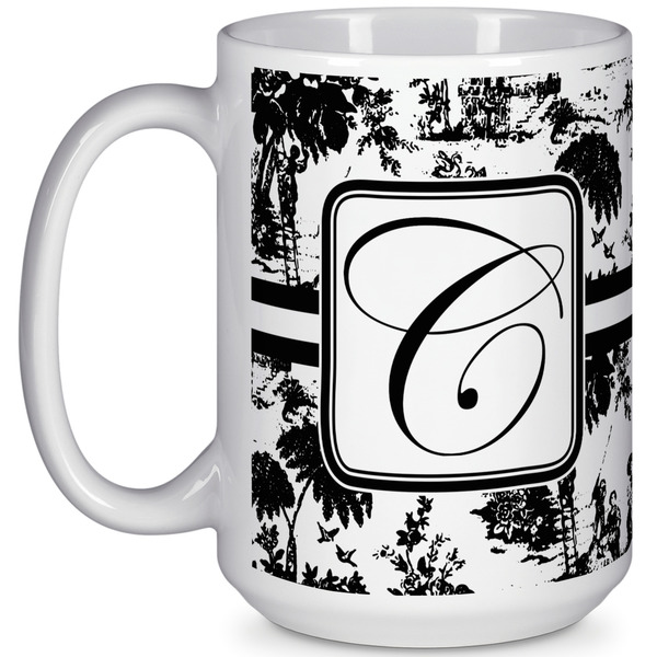 Custom Toile 15 Oz Coffee Mug - White (Personalized)