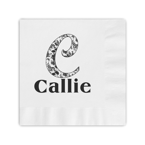 Custom Toile Coined Cocktail Napkins (Personalized)
