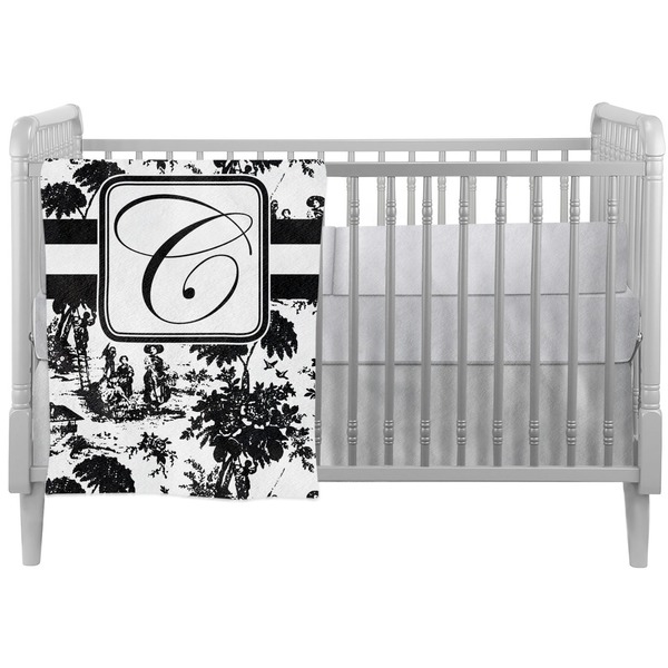 Custom Toile Crib Comforter / Quilt (Personalized)