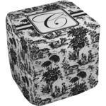 Toile Cube Pouf Ottoman - 18" (Personalized)