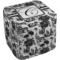 Toile Cube Poof Ottoman (Top)
