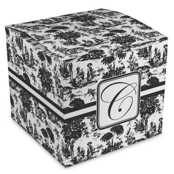 Custom Toile Cube Favor Gift Boxes (Personalized)