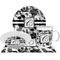 Toile Dinner Set - 4 Pc (Personalized)